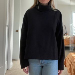 Oak + Fort Black Cowlneck Sweater Size Xs